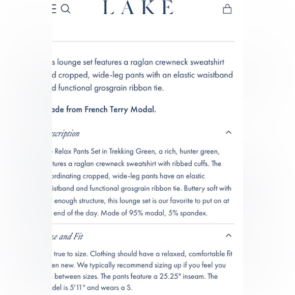 LAKE Relax Pants Set in Trekking Green size 2XL VGUC - Picture 5 of 6